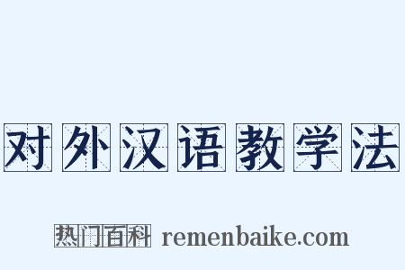 对外汉语教学法是什么意思的图片